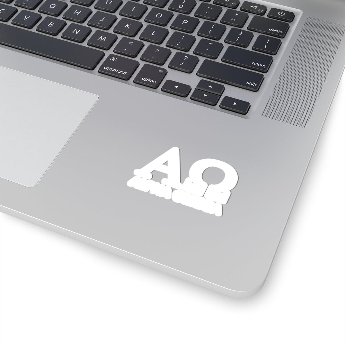 Alpha Omega Sticker - White