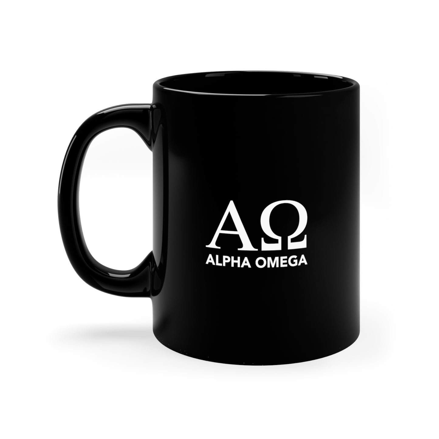 Alpha Omega Mug - Black - 11oz