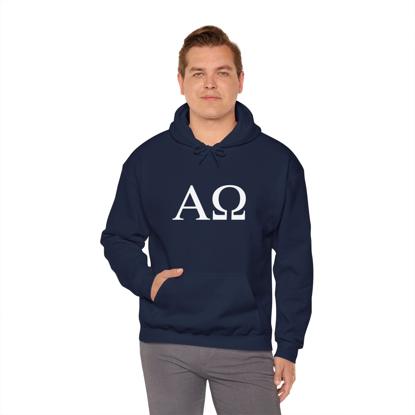 Alpha Omega Hooded Gildan Sweatshirt