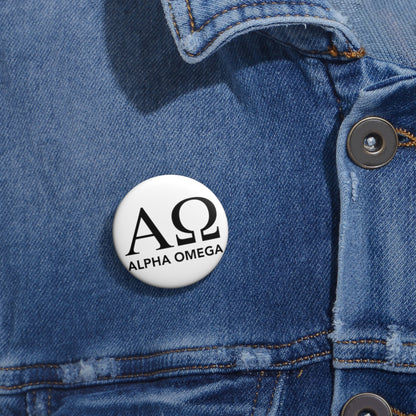 Alpha Omega Pin Button