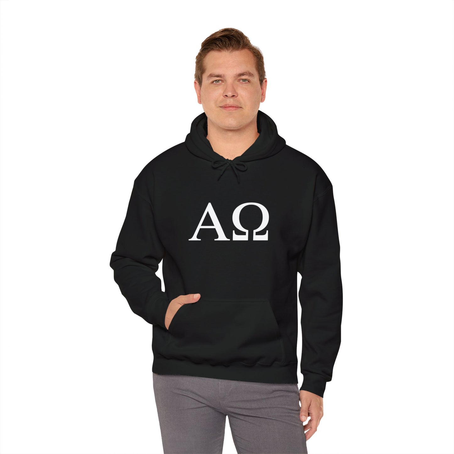 Alpha Omega Hooded Gildan Sweatshirt