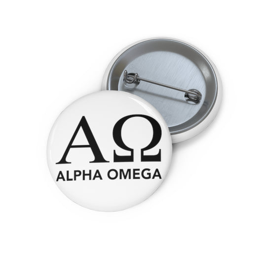 Alpha Omega Pin Button