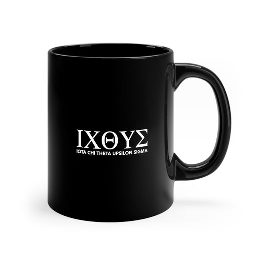 ICHTHYS Mug - Black - 11oz