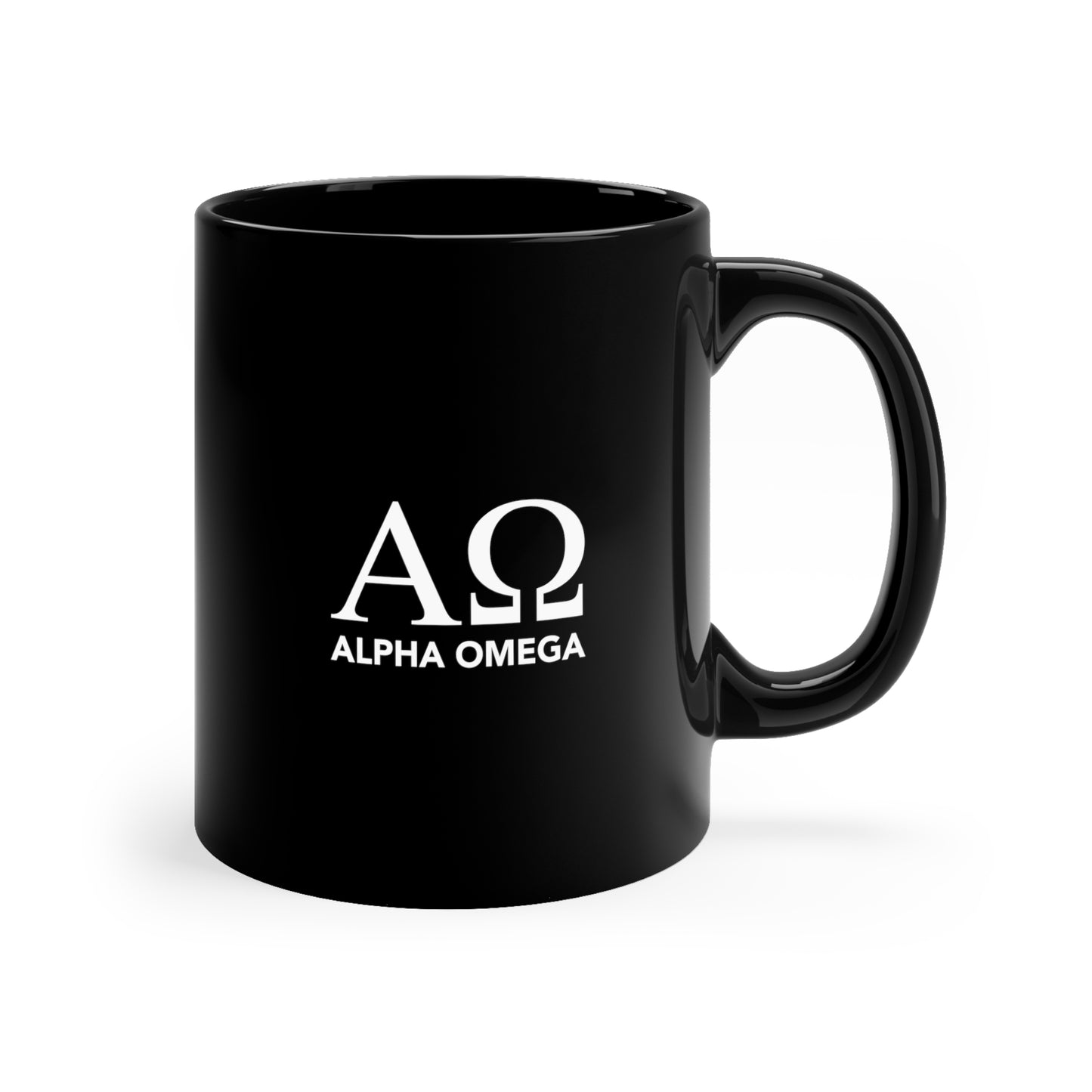 Alpha Omega Mug - Black - 11oz