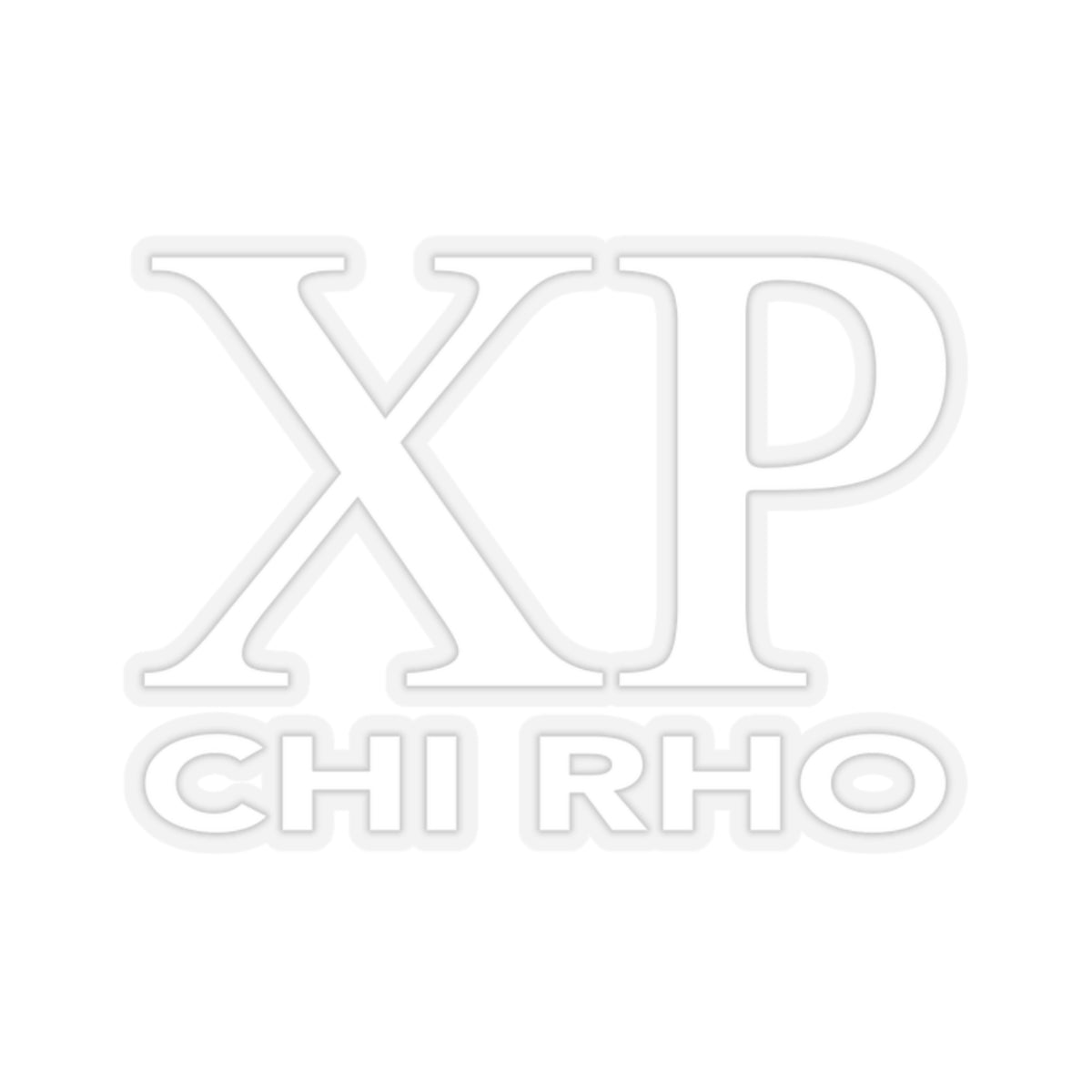 Chi Rho Sticker - White