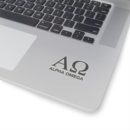 Alpha Omega Sticker - Black